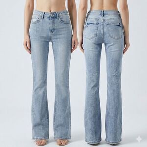 Nine Planet Bootcut Jeans Womens Size 0 Light Wash Denim Mid Rise Flare